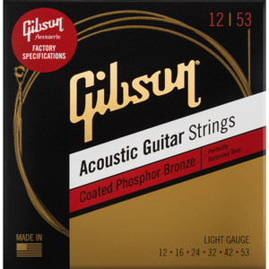 Gibson Coated Phosphor Bronze Acoustic Strings - Light 12 - 53
