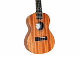 Twisted Wood Guitars TO-100C-UK-300T Original Concert Ukulele w/ Belcat Pickup Laminate Mahogany w/rope binding - padded gig bag