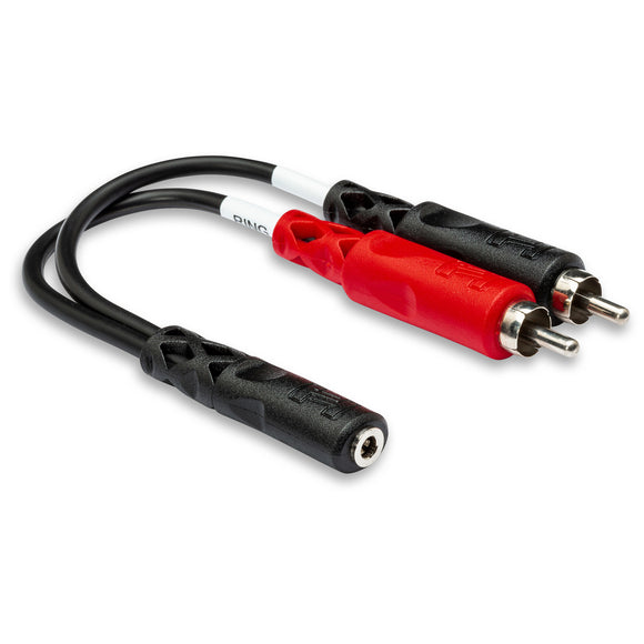 Hosa Technology Stereo Breakout 3.5 mm TRSF to Dual RCA