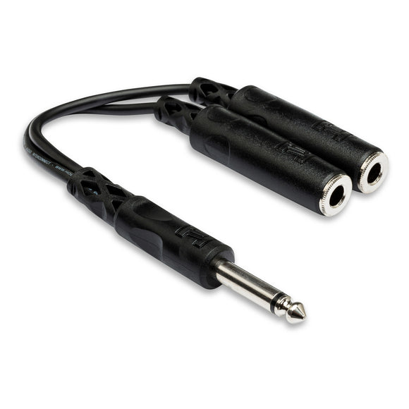 Hosa Technology 1/4 in TS to Dual 1/4 in TSF Y Cable