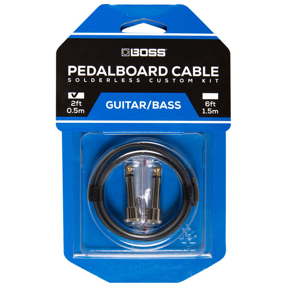 BOSS Solderless Pedalboard Cable Kit, 2 Connectors, 2ft / 0.5m Cable BCK-2
