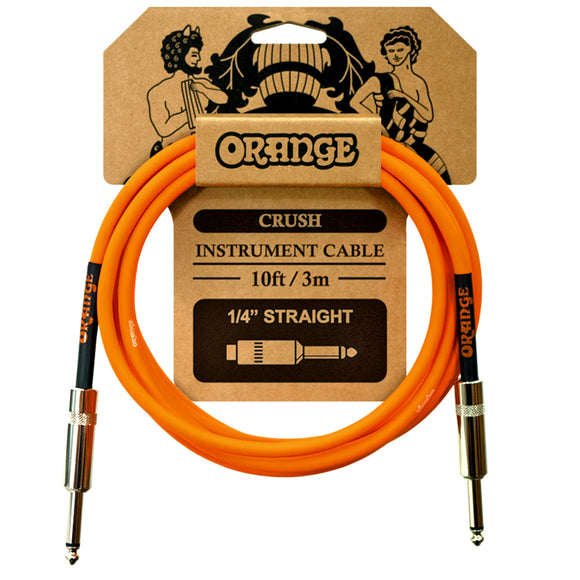 Orange Crush 10ft Instrument Cable Straight to Straight