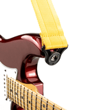 D'Addario Auto Lock Guitar Strap Mellow Yellow