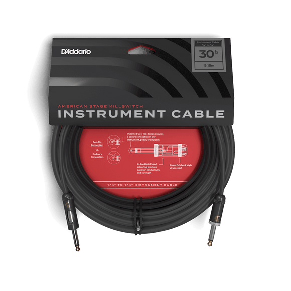 D'Addario Planet Waves American Stage KS (Muting Plug) 30' Instrument Cable