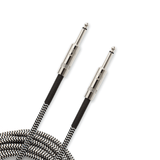 D'Addario Planet Waves Custom Series Braided Instrument Cable, Black/Grey - 15ft