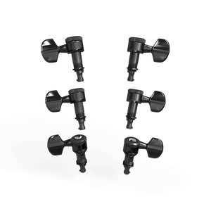 D'Addario Auto Trim Tuning Machines 3 Per Side Black