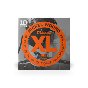 D'Addario EXL110 Nickel Wound Electric Guitar Strings 10 Pack - Regular Light, 10-46