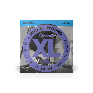 D'Addario EXL115 Nickel Wound Electric Guitar Strings - Medium, 11-49