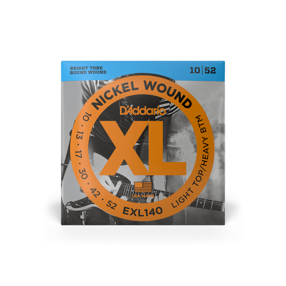 D'Addario EXL140 Nickel Wound Electric Guitar Strings - Light Top / Heavy Bottom, 10-52