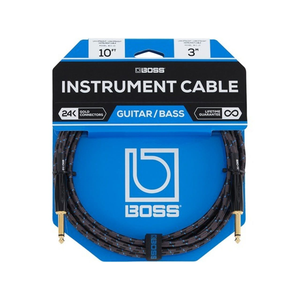 BOSS 10ft / 3m Instrument Cable, Straight/Straight 1/4" Jack