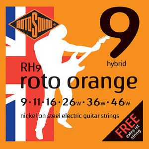 Rotosound Nickel Roto Orange 9-46 Hybrid Electric Strings