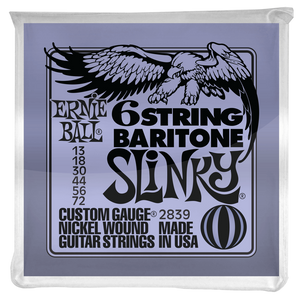 Ernie Ball Baritone Small Ball Slinky 6 String Bass Strings - .013-.072