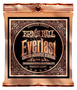 Ernie Ball Everlast Coated Phosphor Guitar Strings - Medium Light 12-54
