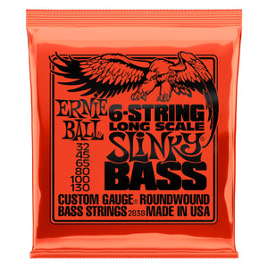 Ernie Ball Bass Strings Long Scale Slinky 6 String  32-130
