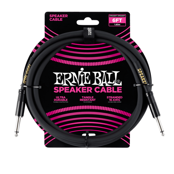 Ernie Ball 6' Speaker Cable - Black