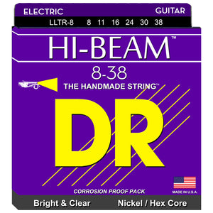 DR Hi-Beam LLTR-8 Nickel-Plated Steel Hex Core Electric Strings Lite-Lite 8-38