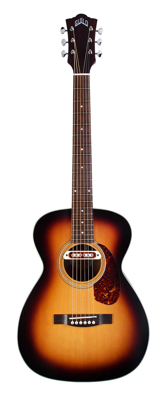 Guild M-240E Troubadour Acoustic Guitar - Vintage Sunburst Satin