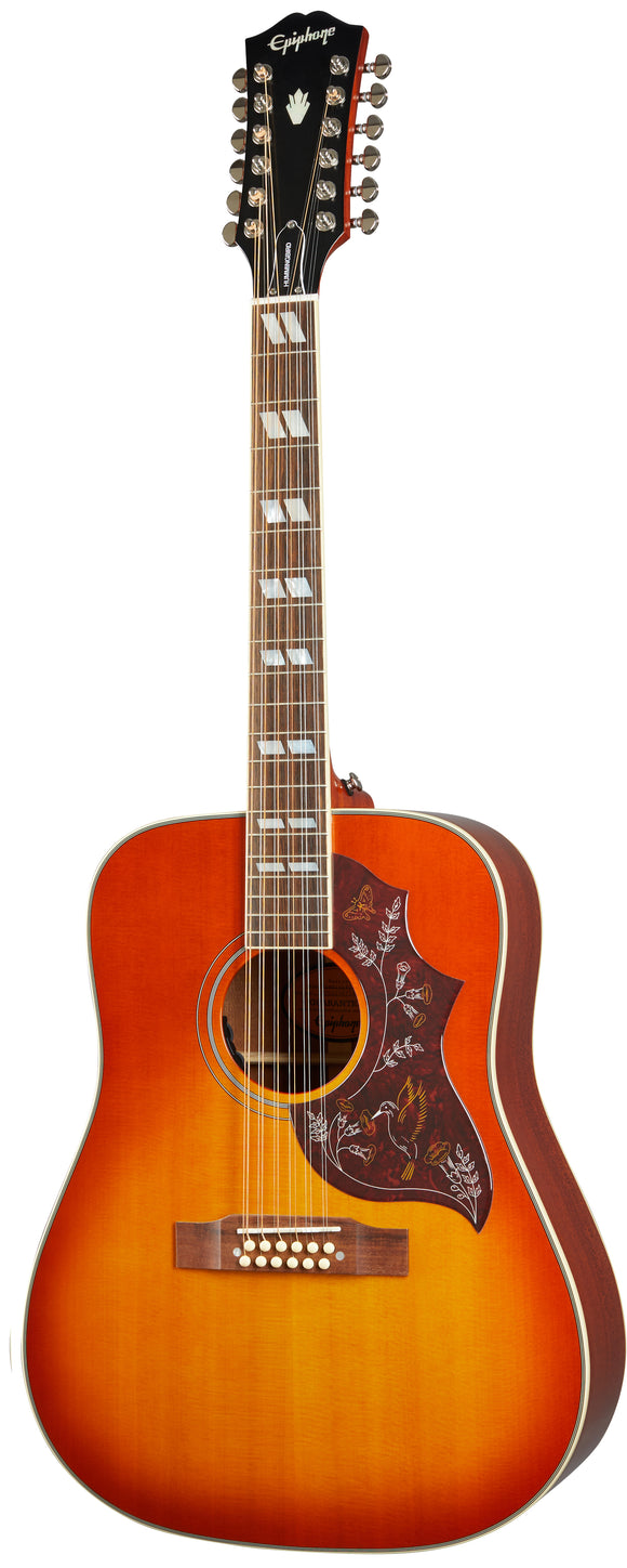 Epiphone Inspired by Gibson Masterbilt Hummingbird 12 String - Aged Cherry Sunburst