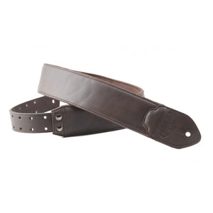 Right On! Straps Vintage Brown Leather Guitar Strap