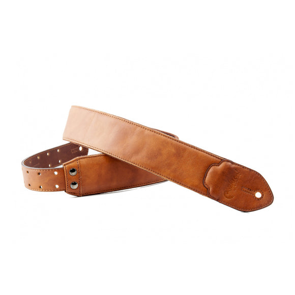 Right On! Straps Vintage Woody Leather Guitar Strap